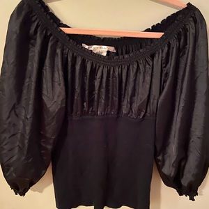 Max Studio Black Off-Shoulder Blouse